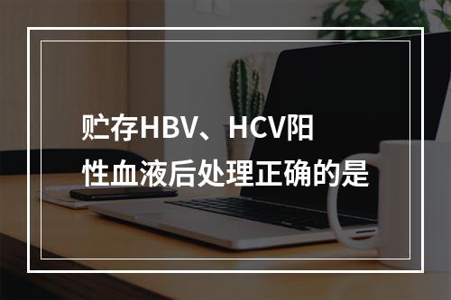 贮存HBV、HCV阳性血液后处理正确的是