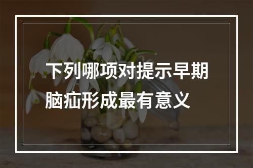 下列哪项对提示早期脑疝形成最有意义