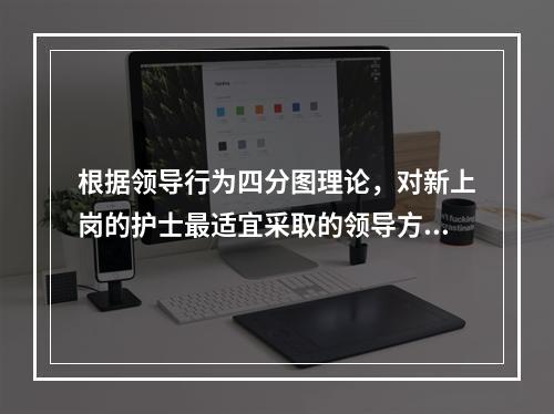 根据领导行为四分图理论，对新上岗的护士最适宜采取的领导方式是