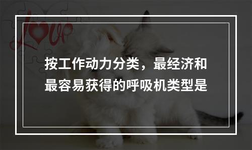 按工作动力分类，最经济和最容易获得的呼吸机类型是