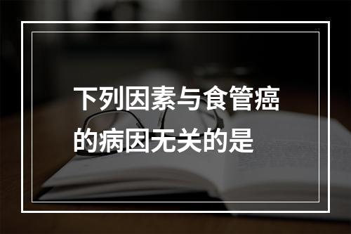 下列因素与食管癌的病因无关的是