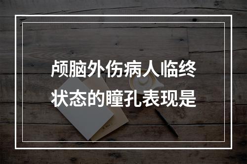 颅脑外伤病人临终状态的瞳孔表现是