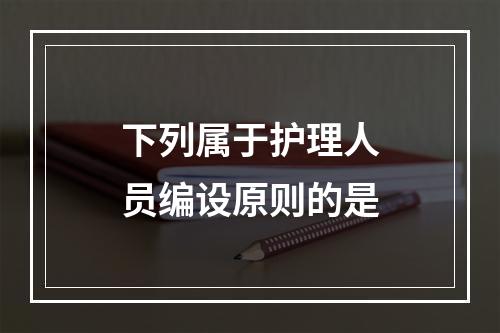 下列属于护理人员编设原则的是