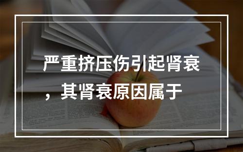 严重挤压伤引起肾衰，其肾衰原因属于