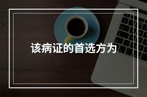 该病证的首选方为