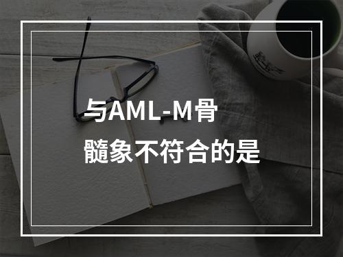 与AML-M骨髓象不符合的是