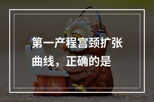 第一产程宫颈扩张曲线，正确的是