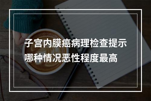 子宫内膜癌病理检查提示哪种情况恶性程度最高