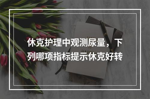 休克护理中观测尿量，下列哪项指标提示休克好转