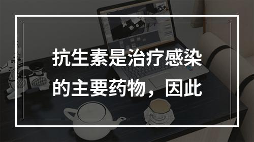 抗生素是治疗感染的主要药物，因此