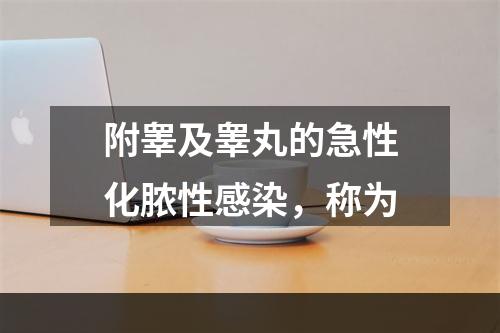 附睾及睾丸的急性化脓性感染，称为