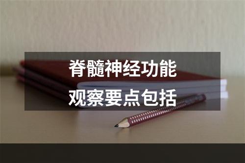 脊髓神经功能观察要点包括