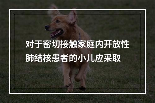 对于密切接触家庭内开放性肺结核患者的小儿应采取