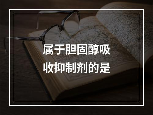 属于胆固醇吸收抑制剂的是