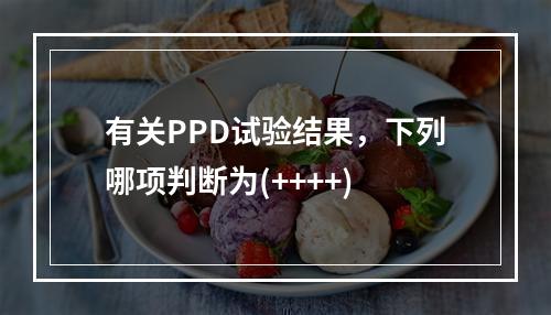 有关PPD试验结果，下列哪项判断为(++++)