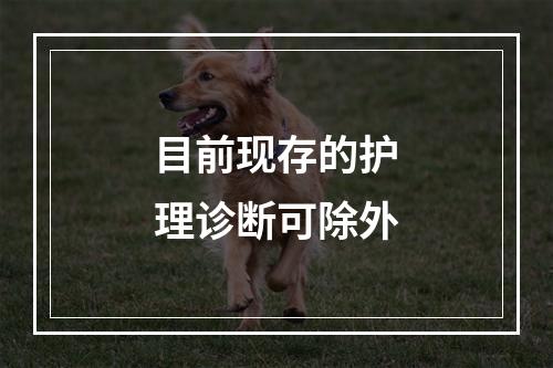 目前现存的护理诊断可除外