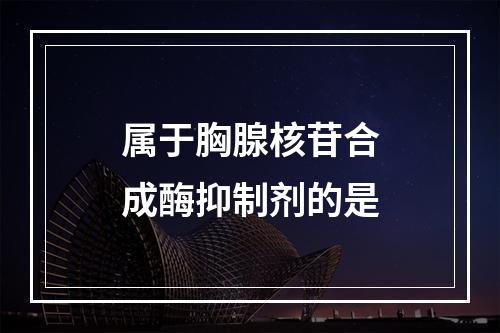 属于胸腺核苷合成酶抑制剂的是