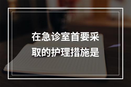 在急诊室首要采取的护理措施是