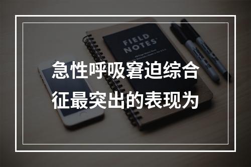 急性呼吸窘迫综合征最突出的表现为