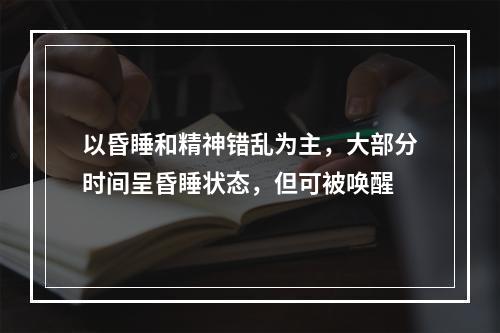 以昏睡和精神错乱为主，大部分时间呈昏睡状态，但可被唤醒