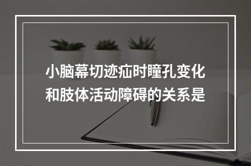 小脑幕切迹疝时瞳孔变化和肢体活动障碍的关系是