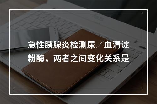 急性胰腺炎检测尿／血清淀粉酶，两者之间变化关系是