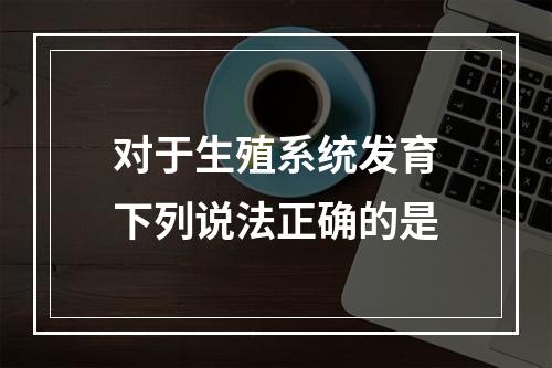 对于生殖系统发育下列说法正确的是