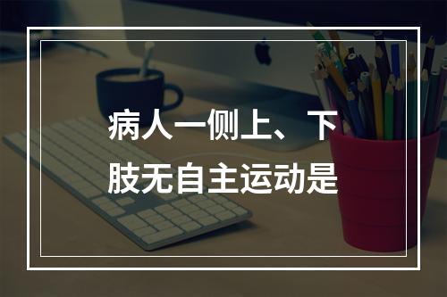 病人一侧上、下肢无自主运动是