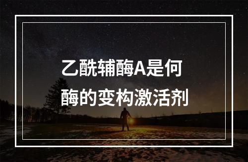 乙酰辅酶A是何酶的变构激活剂