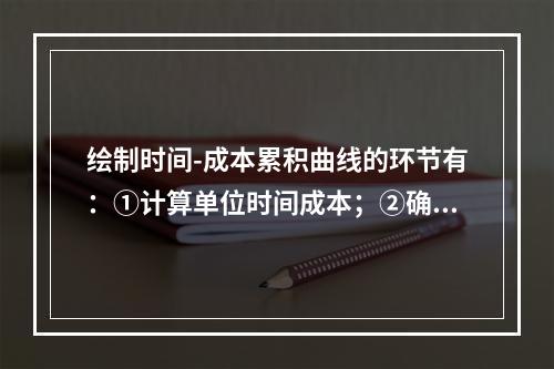 绘制时间-成本累积曲线的环节有：①计算单位时间成本；②确定工