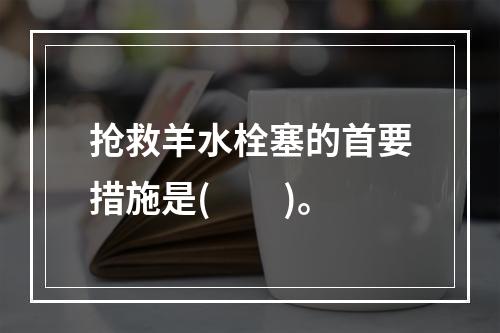 抢救羊水栓塞的首要措施是(　　)。