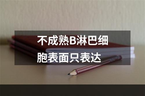 不成熟B淋巴细胞表面只表达