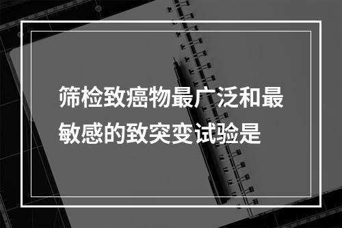 筛检致癌物最广泛和最敏感的致突变试验是