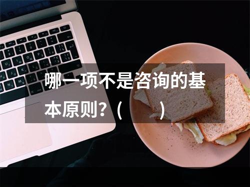 哪一项不是咨询的基本原则？(　　)