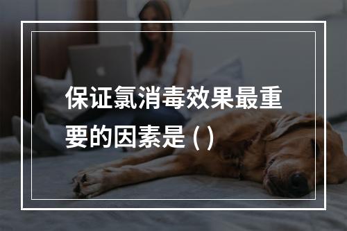 保证氯消毒效果最重要的因素是 ( )