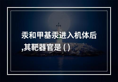 汞和甲基汞进入机体后,其靶器官是 ( )