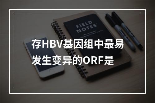 存HBV基因组中最易发生变异的ORF是