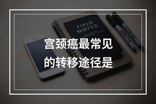 宫颈癌最常见的转移途径是