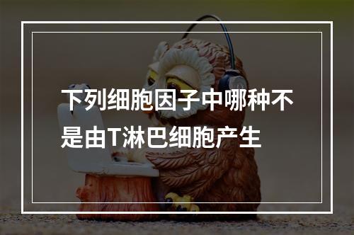 下列细胞因子中哪种不是由T淋巴细胞产生