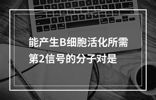 能产生B细胞活化所需第2信号的分子对是