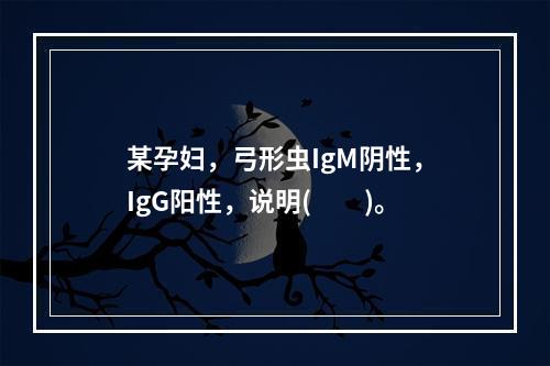 某孕妇，弓形虫IgM阴性，IgG阳性，说明(　　)。