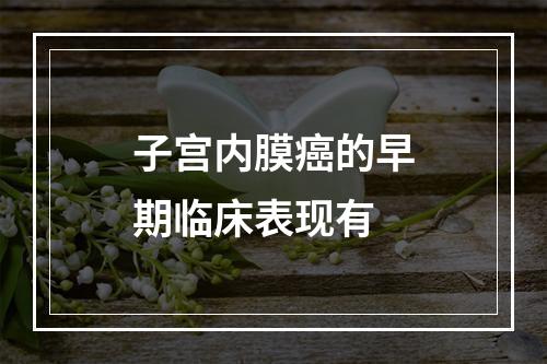 子宫内膜癌的早期临床表现有