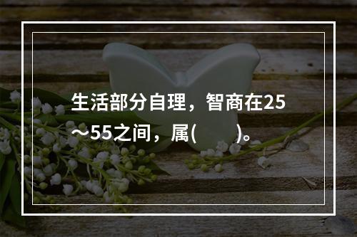 生活部分自理，智商在25～55之间，属(　　)。