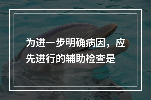 为进一步明确病因，应先进行的辅助检查是