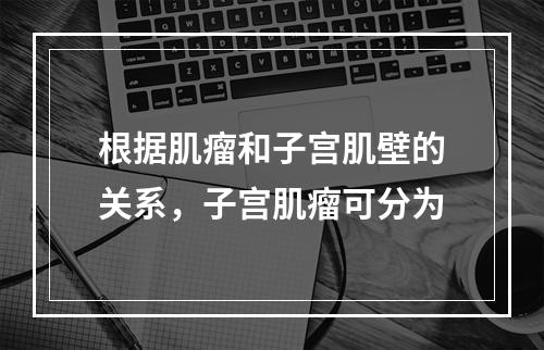 根据肌瘤和子宫肌壁的关系，子宫肌瘤可分为