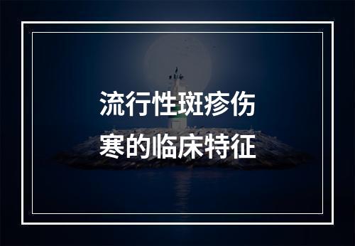 流行性斑疹伤寒的临床特征