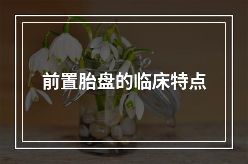 前置胎盘的临床特点