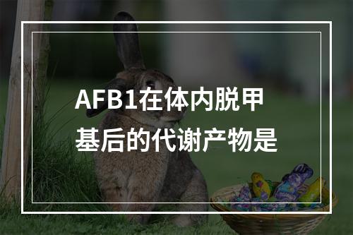 AFB1在体内脱甲基后的代谢产物是