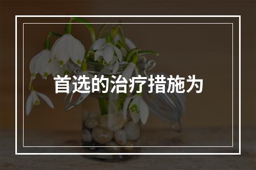 首选的治疗措施为