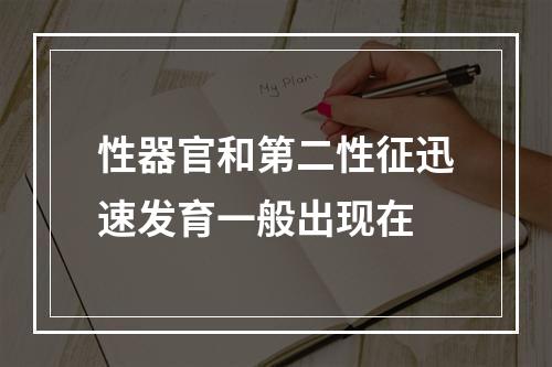 性器官和第二性征迅速发育一般出现在